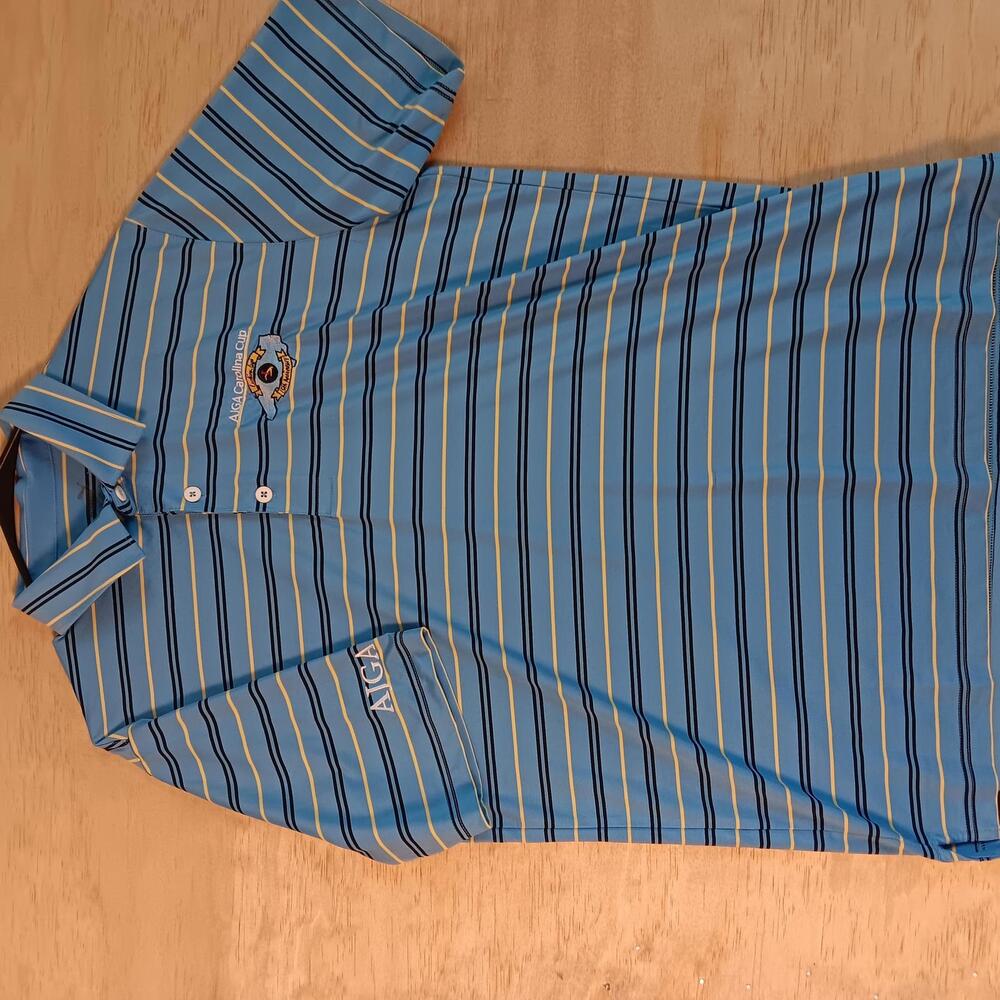 Puma AIGA Carolina Cup Polo Medium Blue/yellow Performance